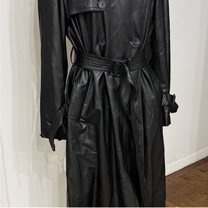 Zara leather trench nwot